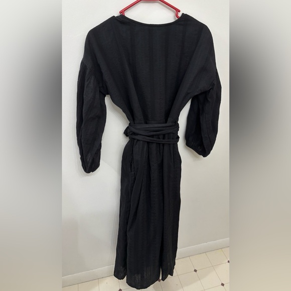 Little Cottonwood Fern Black Wrap Dress - Picture 2 of 2